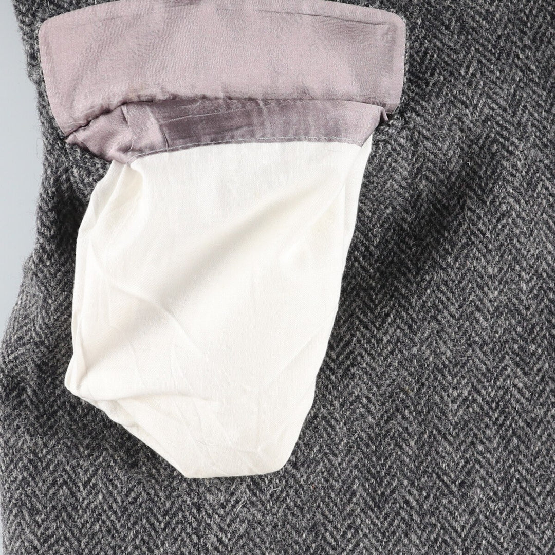 Harris Tweed Herringbone Wool Tailored Jacket Men's L size / eaa521171