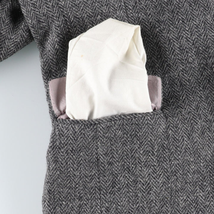 Harris Tweed Herringbone Wool Tailored Jacket Men's L size / eaa521171