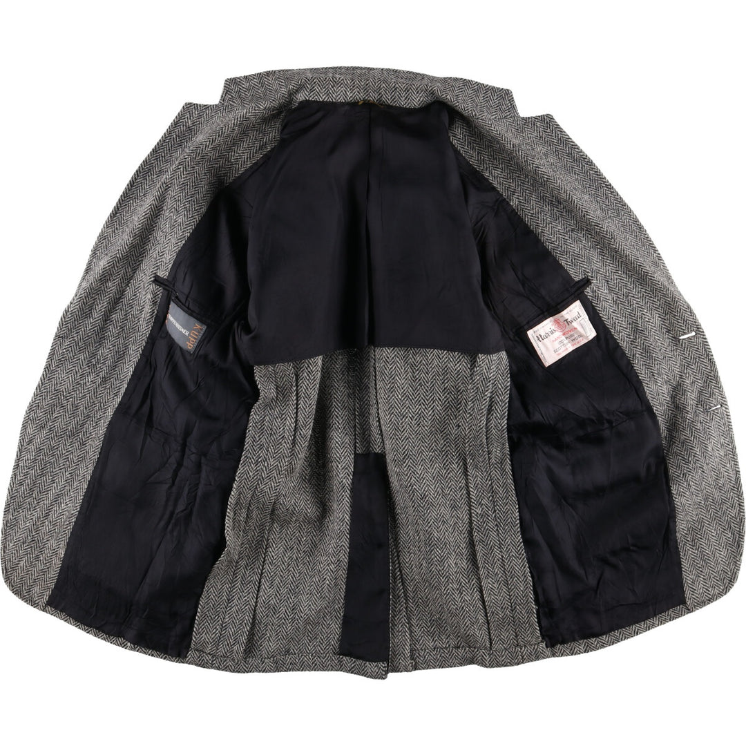 KUPPENHEIMER Harris Tweed Herringbone Wool Tailored Jacket Made in USA Men's L size /eaa521172