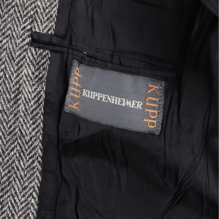 KUPPENHEIMER Harris Tweed Herringbone Wool Tailored Jacket Made in USA Men's L size /eaa521172