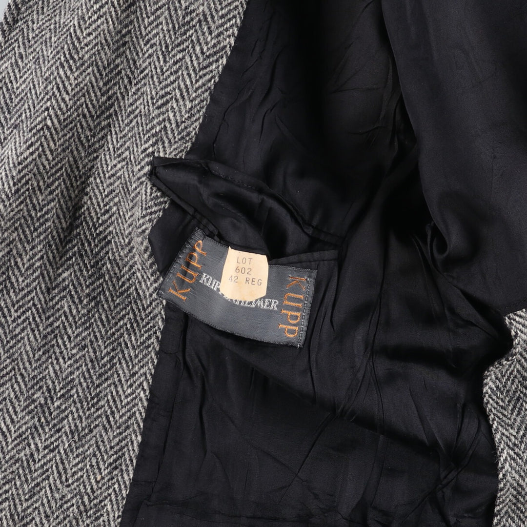 KUPPENHEIMER Harris Tweed Herringbone Wool Tailored Jacket Made in USA Men's L size /eaa521172