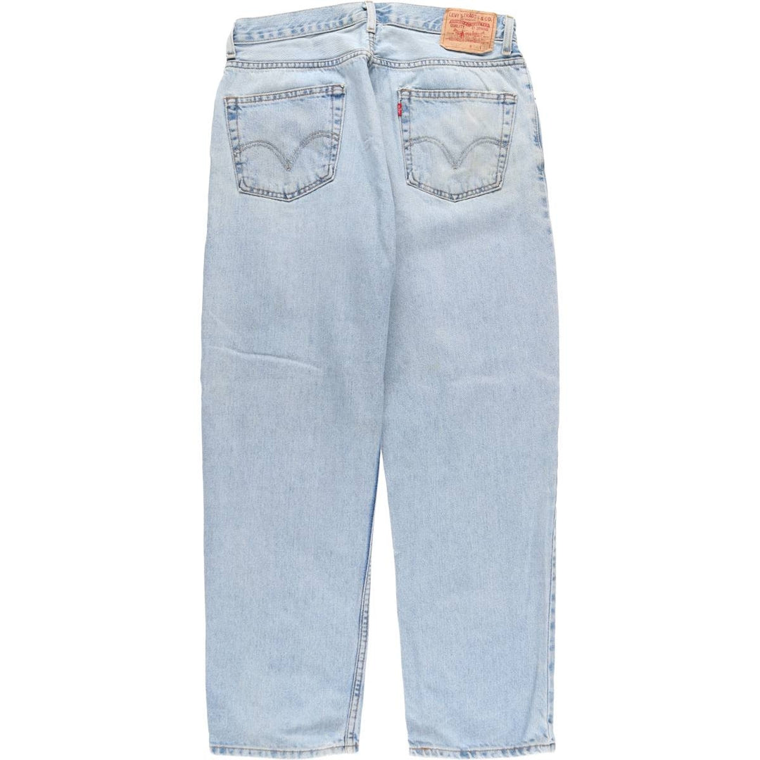 Levi's 550 Relaxed Fit Tapered Denim Pants for Men, W34 equivalent cotton blue type Vintage Second Hand