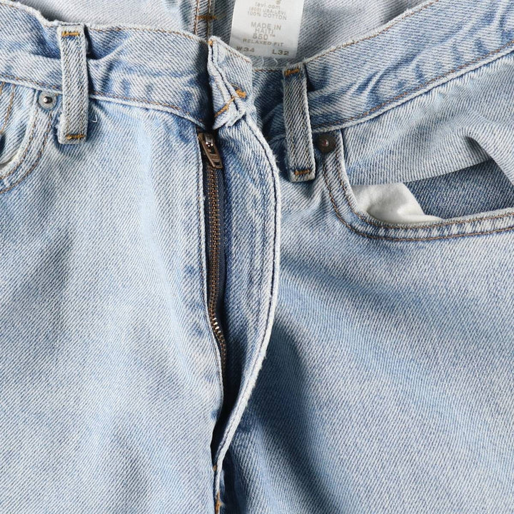 Levi's 550 Relaxed Fit Tapered Denim Pants for Men, W34 equivalent cotton blue type Vintage Second Hand