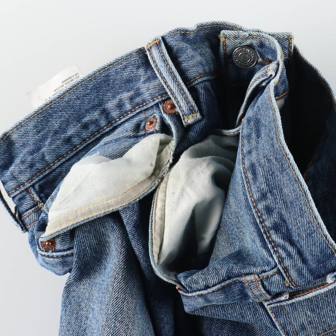 Levi's 501 straight denim pants for men, size W32 cotton blue type Vintage Second Hand