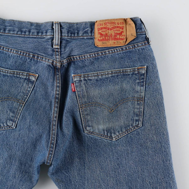 Levi's 501 straight denim pants for men, size W32 cotton blue type Vintage Second Hand