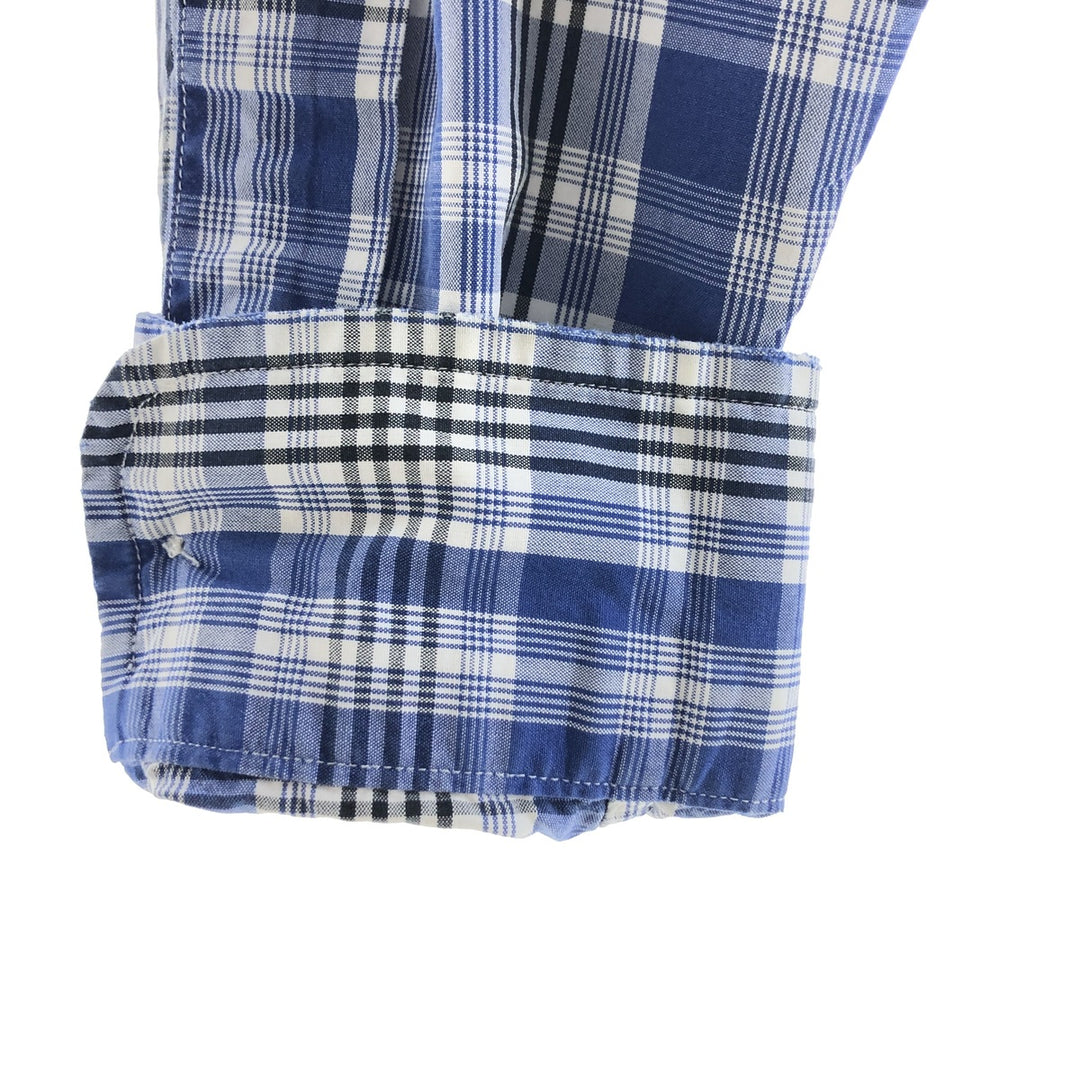 Ralph Lauren RALPH LAUREN GOLF BLAKE long-sleeved button-down check shirt, men's size M cotton black type Vintage Second Hand