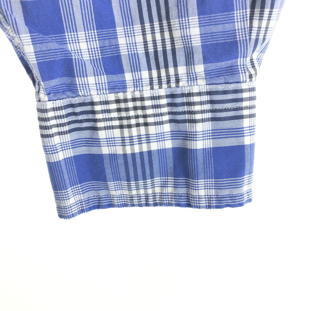 Ralph Lauren RALPH LAUREN GOLF BLAKE long-sleeved button-down check shirt, men's size M cotton black type Vintage Second Hand