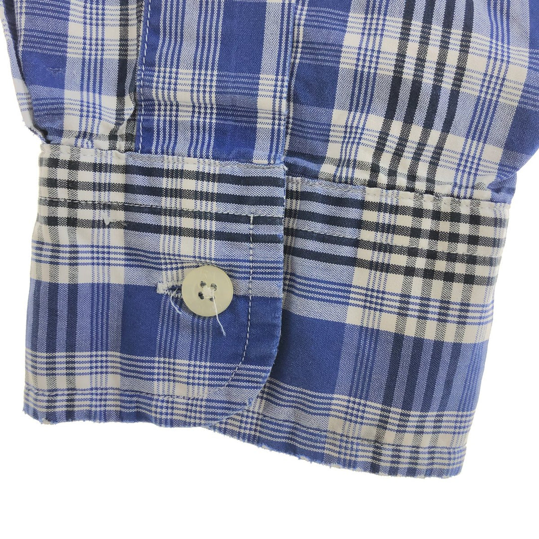 Ralph Lauren RALPH LAUREN GOLF BLAKE long-sleeved button-down check shirt, men's size M cotton black type Vintage Second Hand