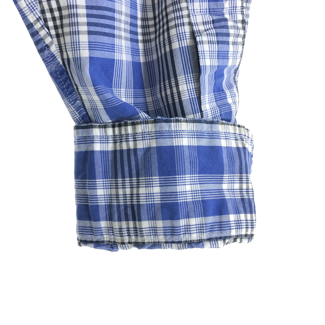 Ralph Lauren RALPH LAUREN GOLF BLAKE long-sleeved button-down check shirt, men's size M cotton black type Vintage Second Hand