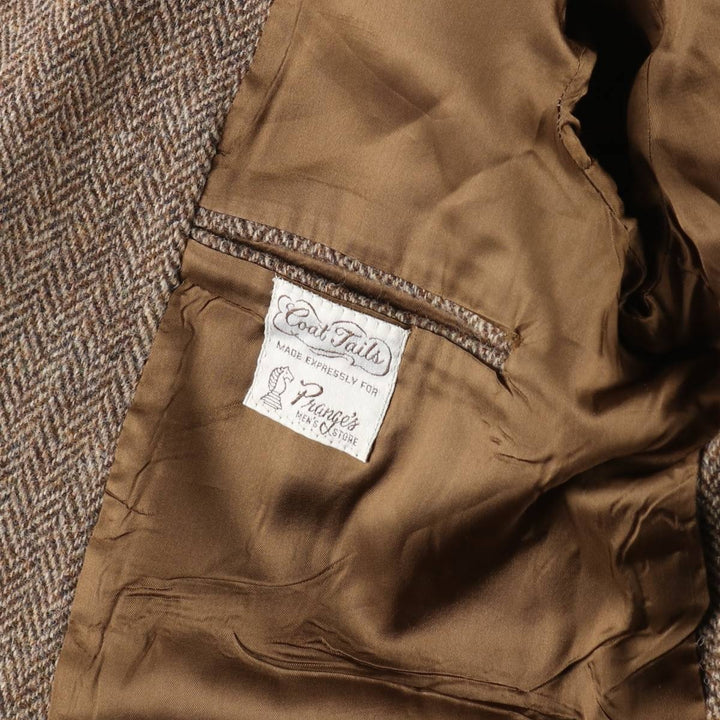 Prange's Harris Tweed Herringbone Wool Tailored Jacket Made in USA Men's M size /eaa521341