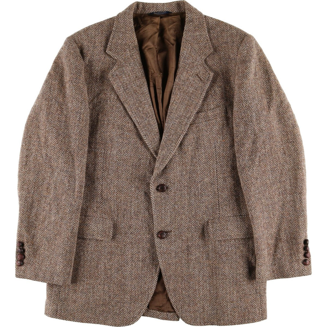 GLENEAGLES Harris Tweed Herringbone Wool Tailored Jacket Made in USA Men's M size /eaa521342