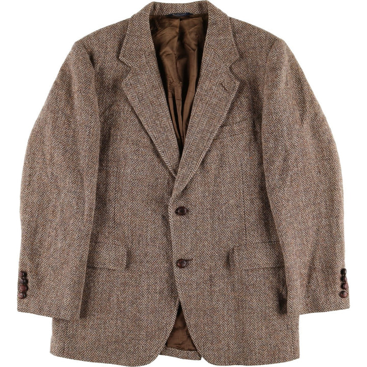GLENEAGLES Harris Tweed Herringbone Wool Tailored Jacket Made in USA Men's M size /eaa521342