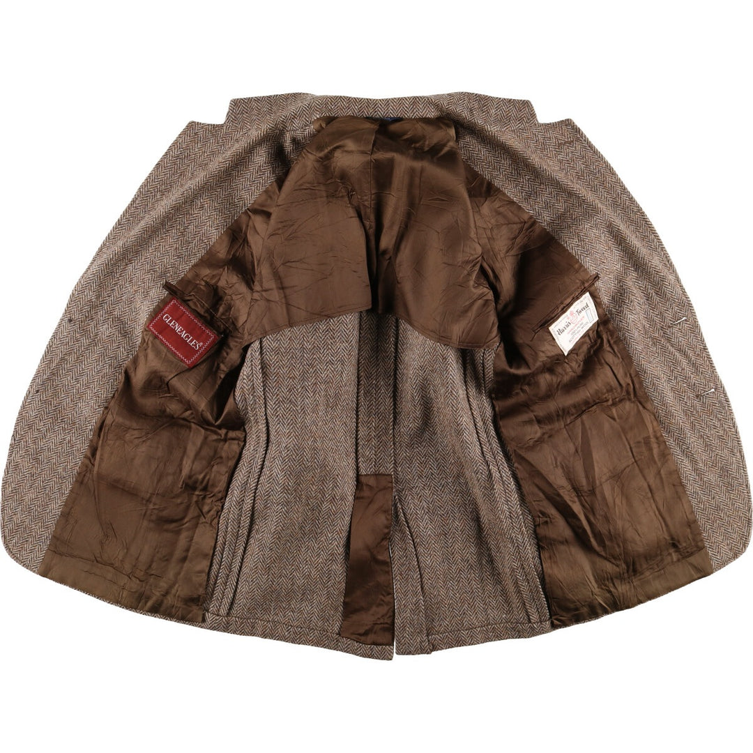 GLENEAGLES Harris Tweed Herringbone Wool Tailored Jacket Made in USA Men's M size /eaa521342