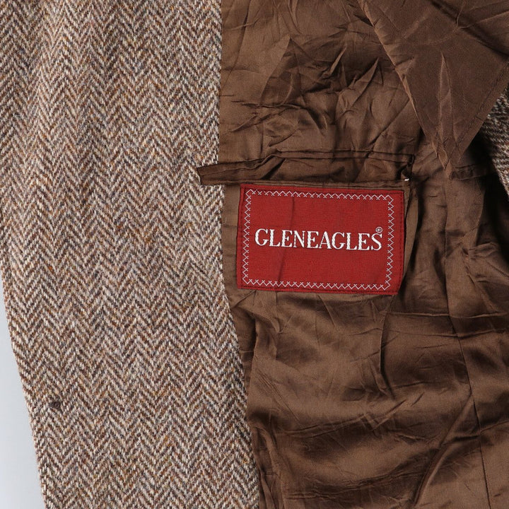 GLENEAGLES Harris Tweed Herringbone Wool Tailored Jacket Made in USA Men's M size /eaa521342