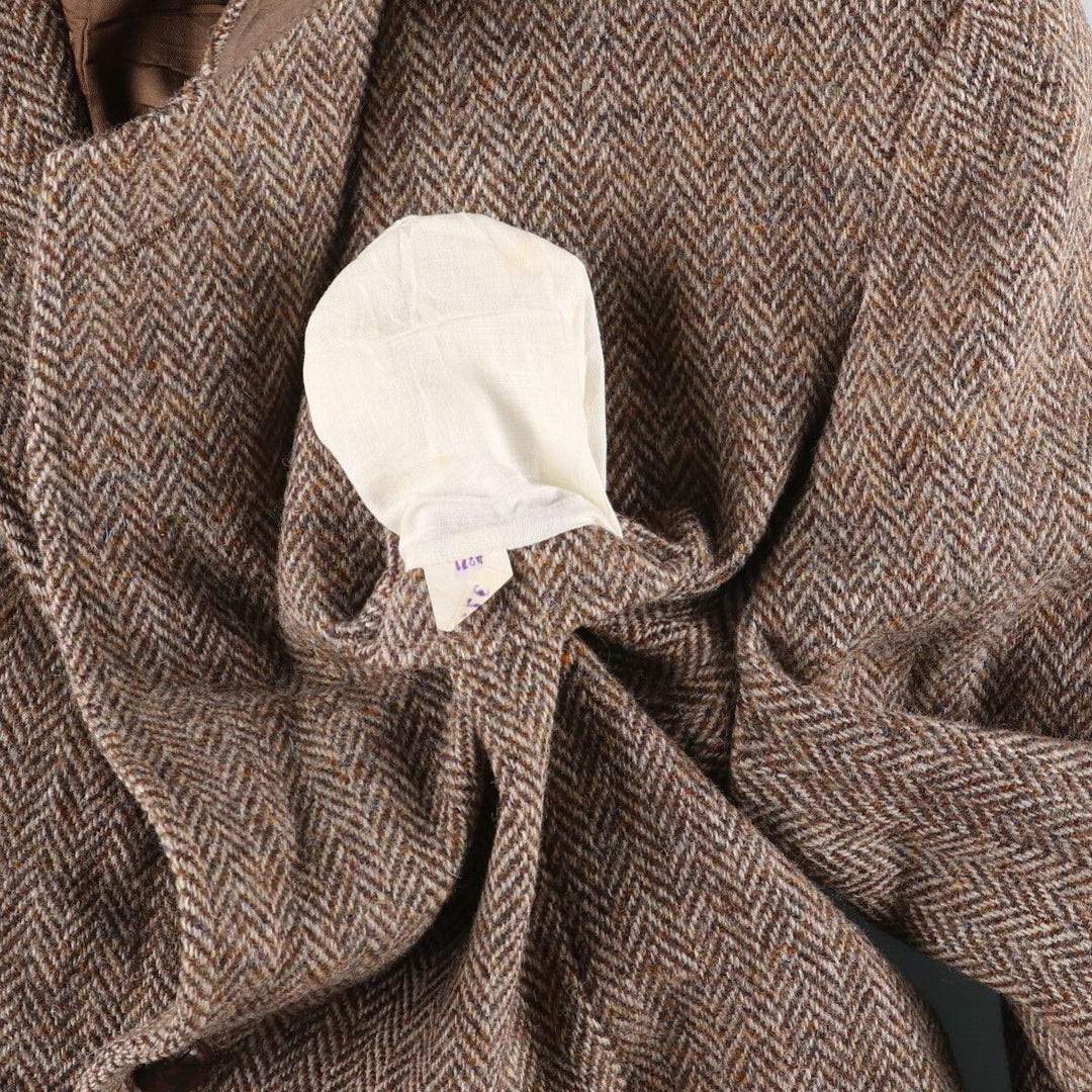 GLENEAGLES Harris Tweed Herringbone Wool Tailored Jacket Made in USA Men's M size /eaa521342