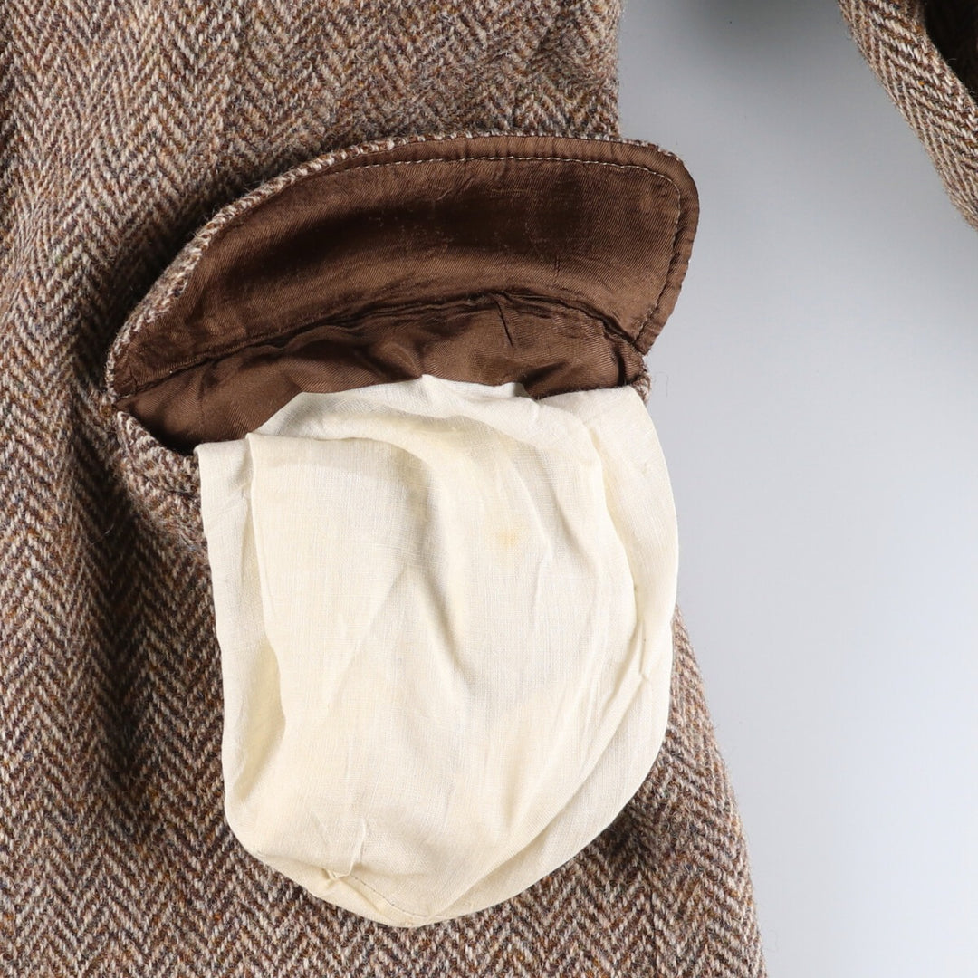 GLENEAGLES Harris Tweed Herringbone Wool Tailored Jacket Made in USA Men's M size /eaa521342