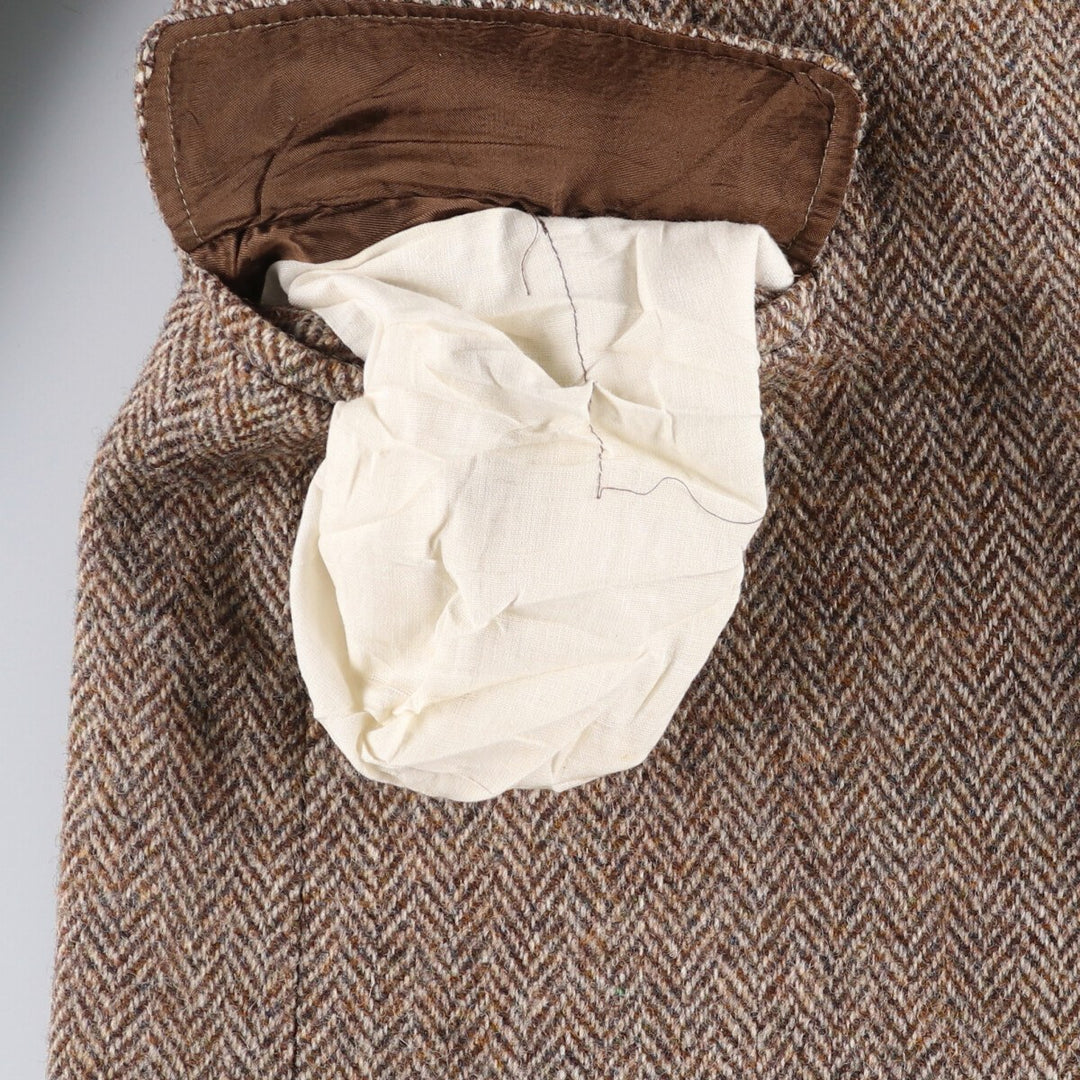GLENEAGLES Harris Tweed Herringbone Wool Tailored Jacket Made in USA Men's M size /eaa521342