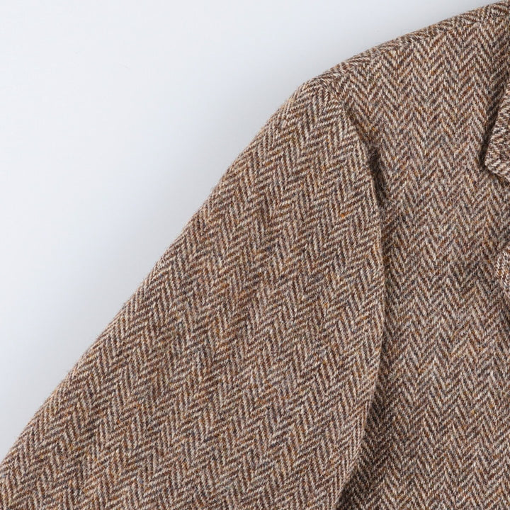 GLENEAGLES Harris Tweed Herringbone Wool Tailored Jacket Made in USA Men's M size /eaa521342