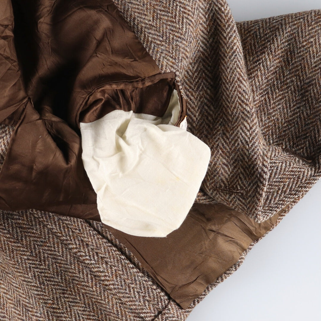 GLENEAGLES Harris Tweed Herringbone Wool Tailored Jacket Made in USA Men's M size /eaa521342