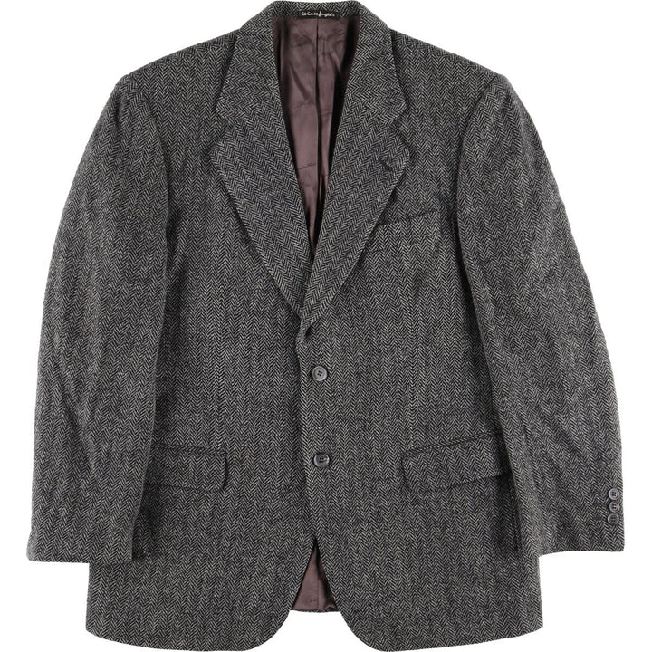 EMIDIO TUCCI Harris Tweed Herringbone Wool Tailored Jacket Men's L size /eaa521344