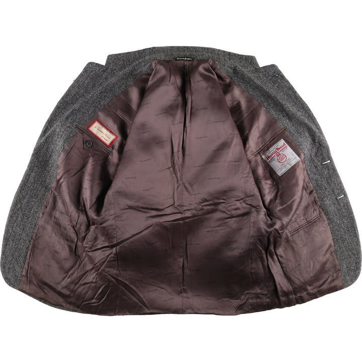 EMIDIO TUCCI Harris Tweed Herringbone Wool Tailored Jacket Men's L size /eaa521344