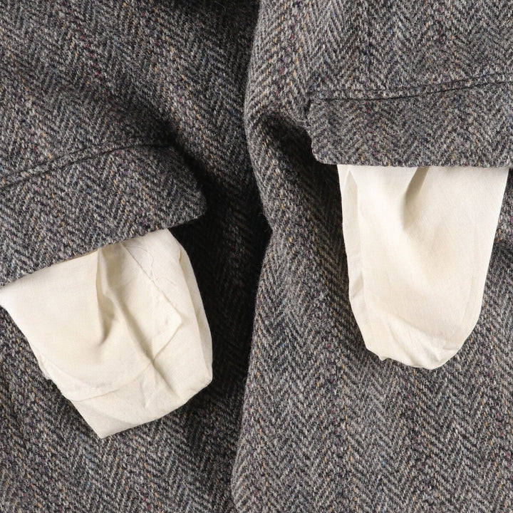 Stafford Harris Tweed Stripe Pattern Herringbone Wool Tailored Jacket Made in USA Men's L size /eaa521346