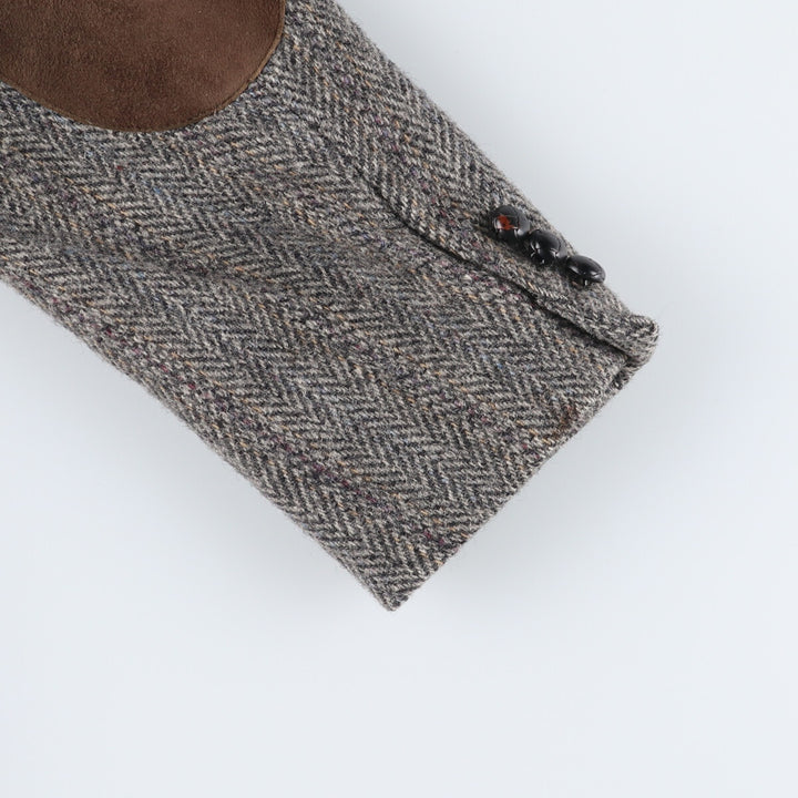 Stafford Harris Tweed Stripe Pattern Herringbone Wool Tailored Jacket Made in USA Men's L size /eaa521346