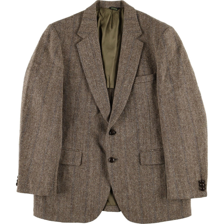 Harris Tweed Herringbone Wool Tailored Jacket Made in USA Men's M size / eaa521351