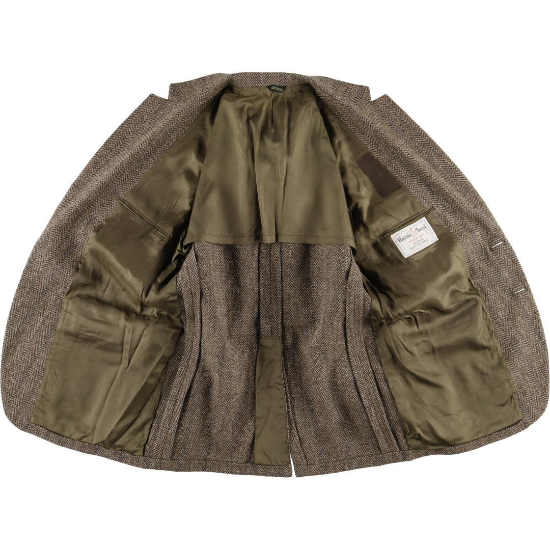 Harris Tweed Herringbone Wool Tailored Jacket Made in USA Men's M size / eaa521351