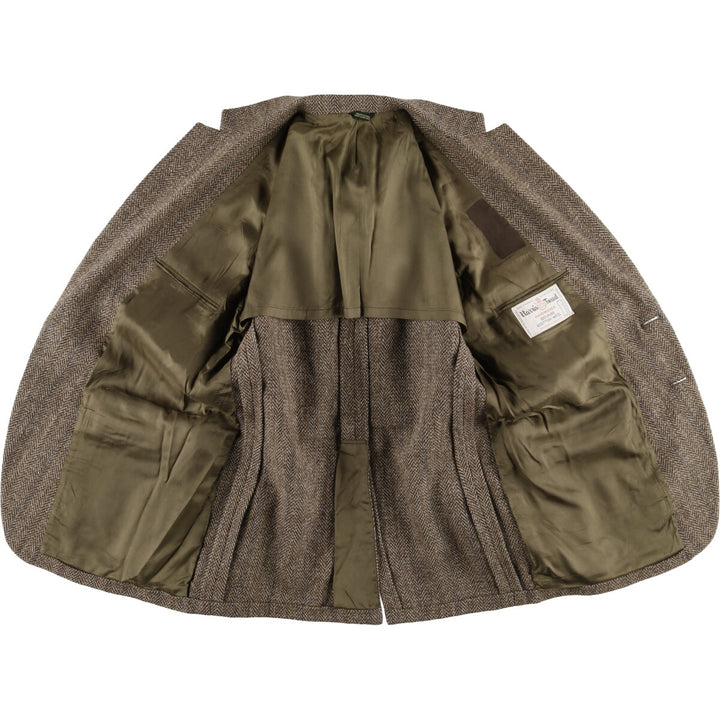 Harris Tweed Herringbone Wool Tailored Jacket Made in USA Men's M size / eaa521351