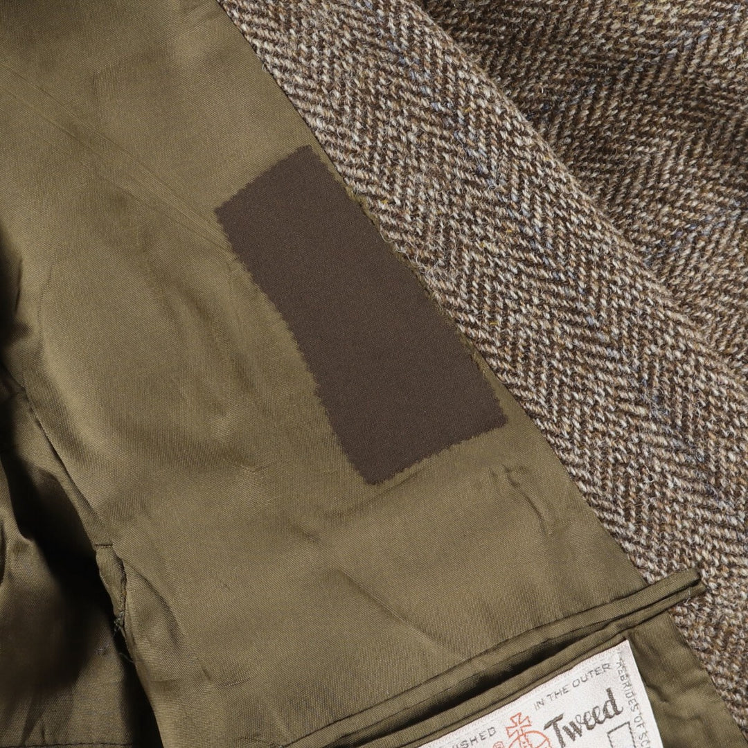 Harris Tweed Herringbone Wool Tailored Jacket Made in USA Men's M size / eaa521351