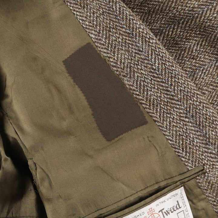 Harris Tweed Herringbone Wool Tailored Jacket Made in USA Men's M size / eaa521351