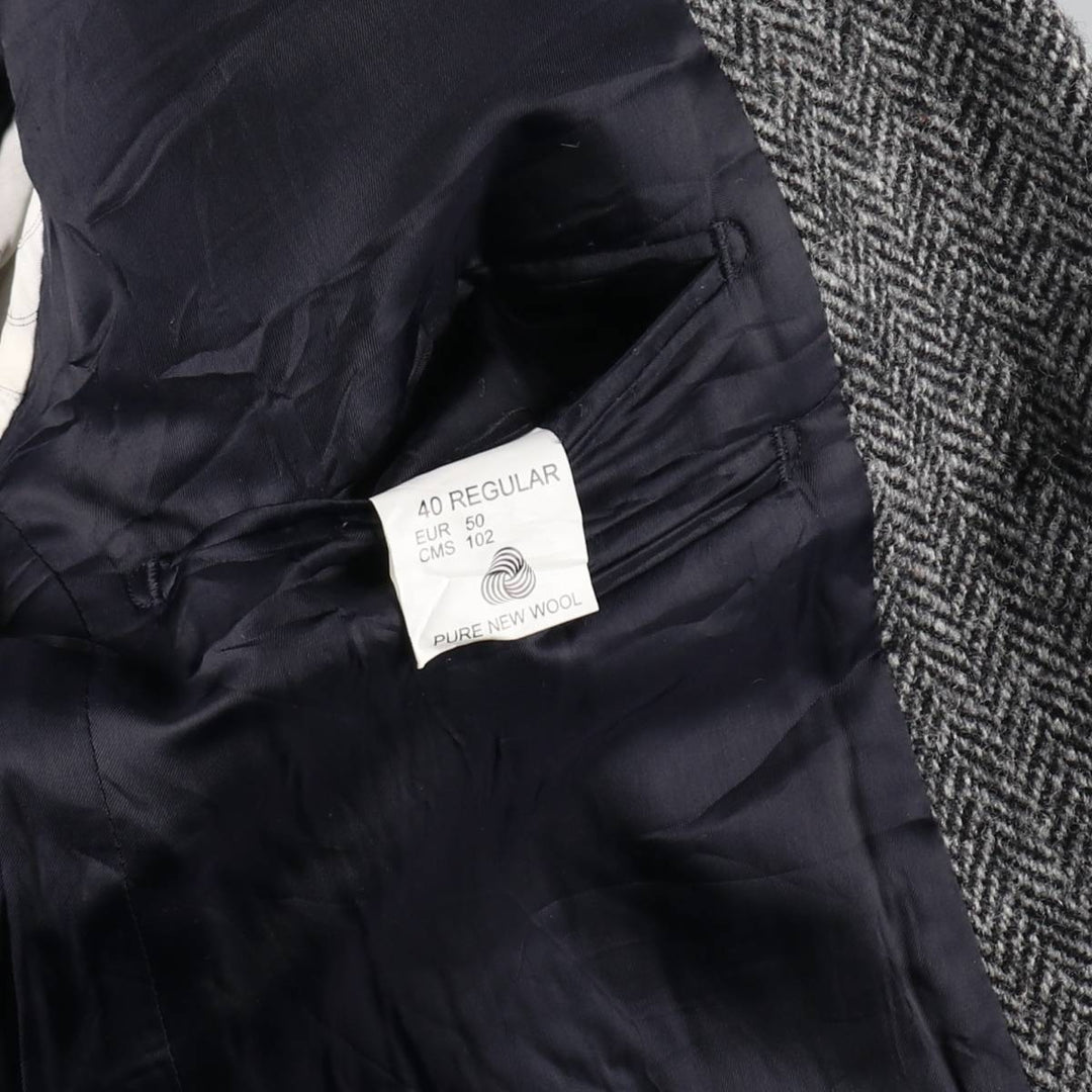 Harris Tweed Herringbone Wool Tailored Jacket Men's M size / eaa521357