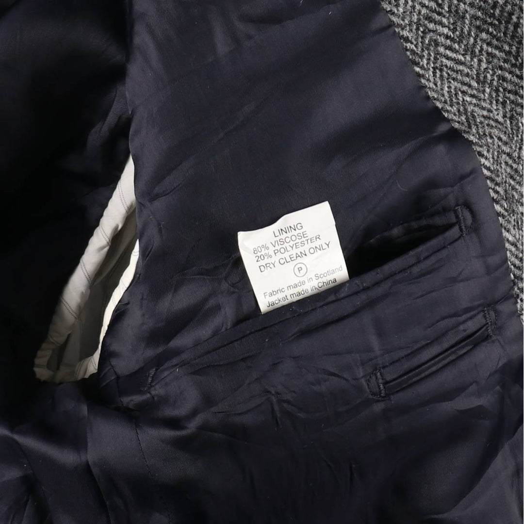 Harris Tweed Herringbone Wool Tailored Jacket Men's M size / eaa521357