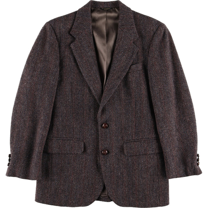 Coat Tails Harris Tweed Harris Tweed Stripe Pattern Herringbone Wool Tailored Jacket Made in USA Men's S /eaa521389