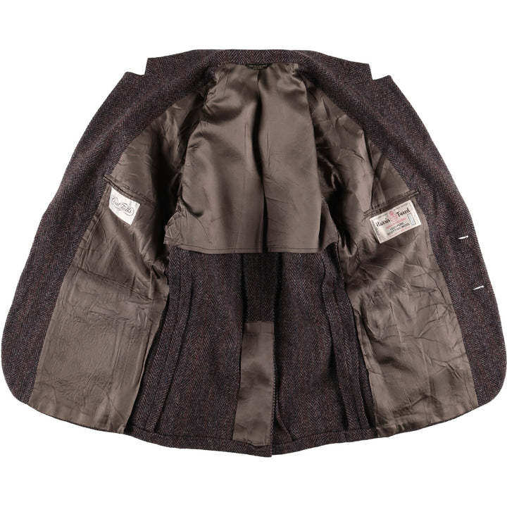 Coat Tails Harris Tweed Harris Tweed Stripe Pattern Herringbone Wool Tailored Jacket Made in USA Men's S /eaa521389