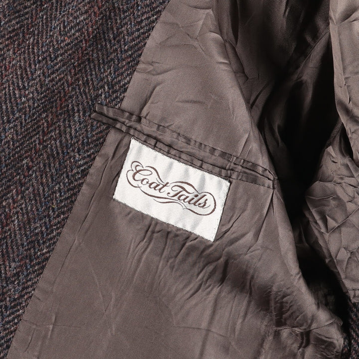 Coat Tails Harris Tweed Harris Tweed Stripe Pattern Herringbone Wool Tailored Jacket Made in USA Men's S /eaa521389