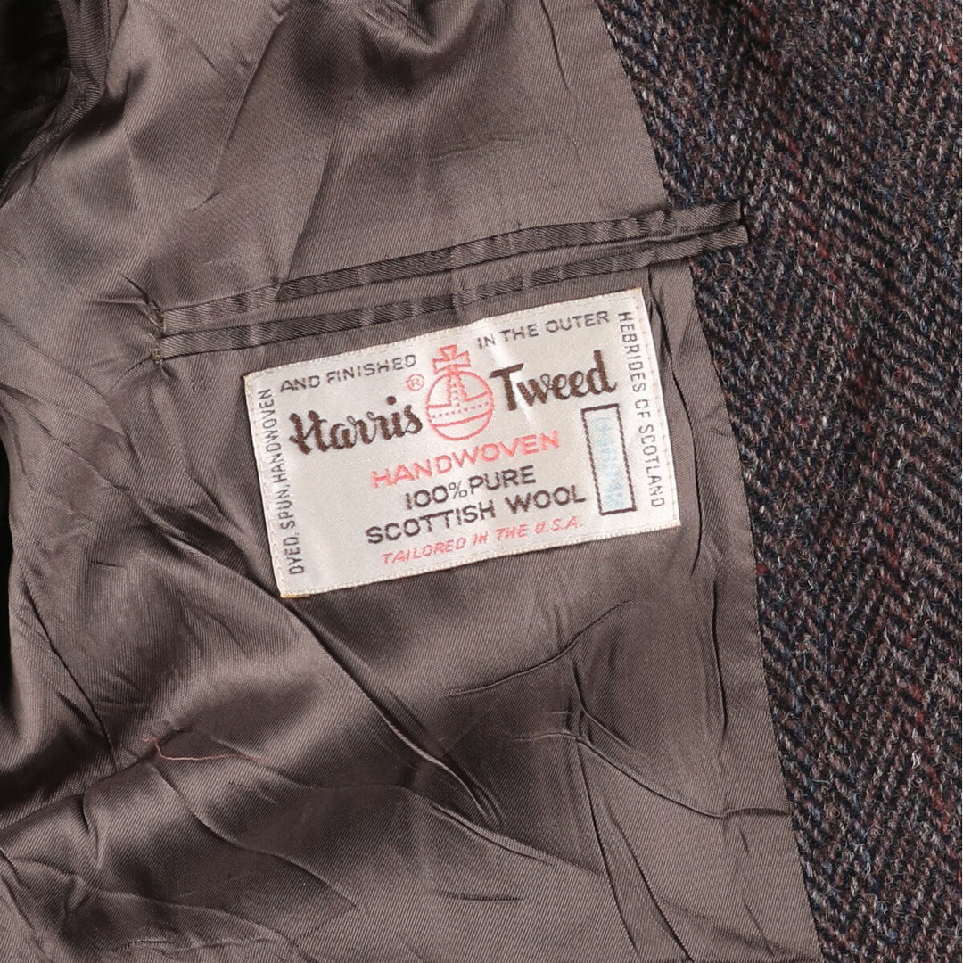 Coat Tails Harris Tweed Harris Tweed Stripe Pattern Herringbone Wool Tailored Jacket Made in USA Men's S /eaa521389