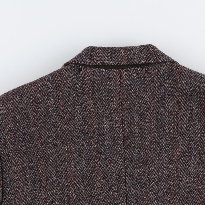 Coat Tails Harris Tweed Harris Tweed Stripe Pattern Herringbone Wool Tailored Jacket Made in USA Men's S /eaa521389
