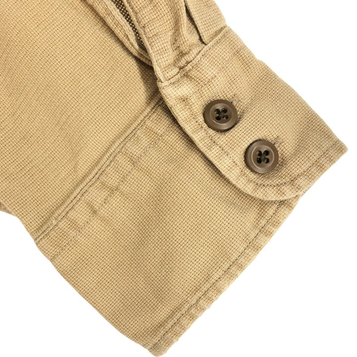 Vintage 90'S Ralph Lauren POLO SPORT long-sleeved cotton shirt, size L, men's cotton Beige type Vintage Second Hand