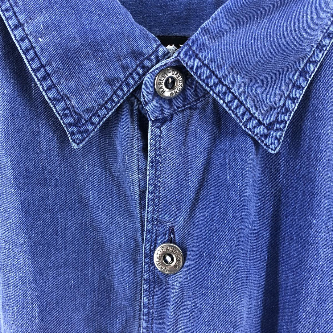 Harley-Davidson Long Sleeve Denim Shirt Men's XXL / eaa521434