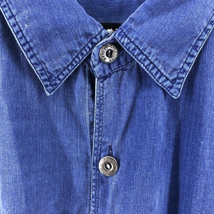 Harley-Davidson Long Sleeve Denim Shirt Men's XXL / eaa521434