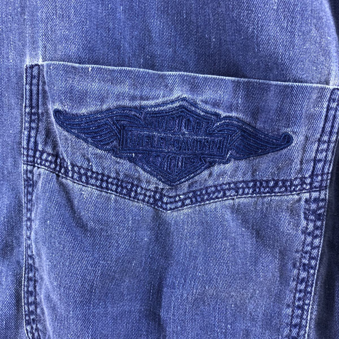 Harley-Davidson Long Sleeve Denim Shirt Men's XXL / eaa521434