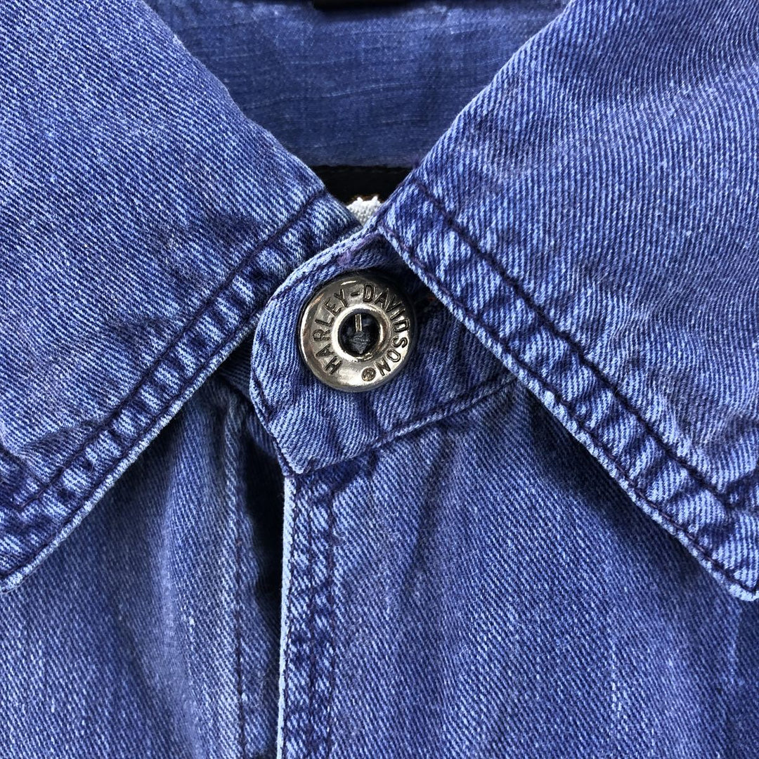 Harley-Davidson Long Sleeve Denim Shirt Men's XXL / eaa521434