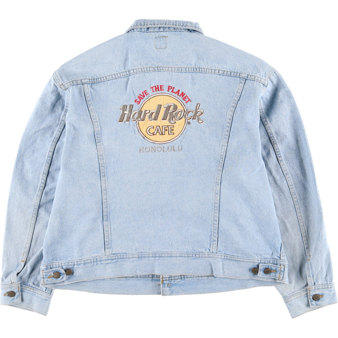 80s~ Lee HARD ROCK CAFE Denim Jacket G-Jean Men's XXL Vintage /eaa521505