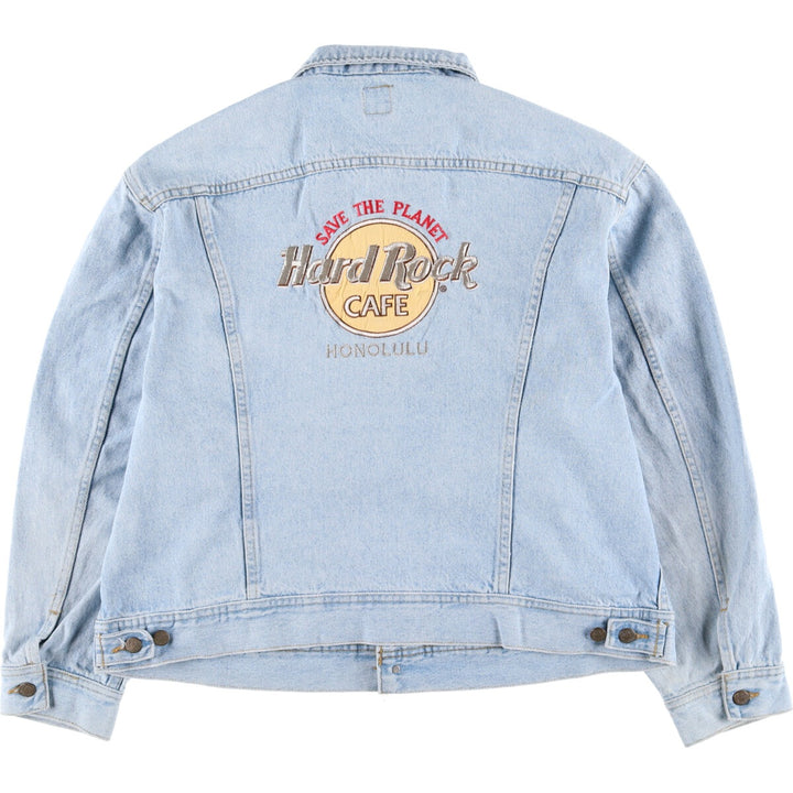 80s~ Lee HARD ROCK CAFE Denim Jacket G-Jean Men's XXL Vintage /eaa521505