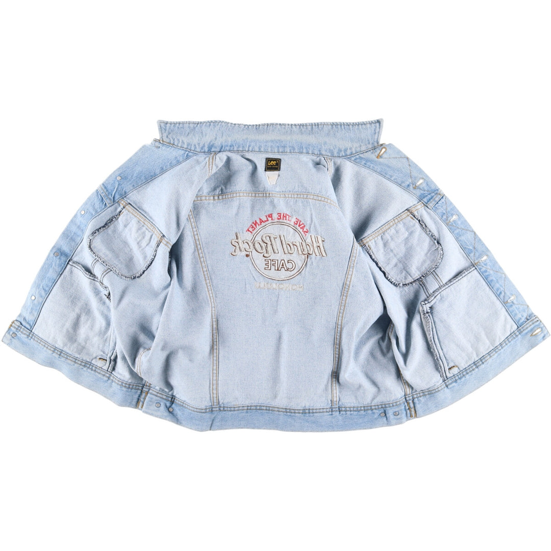 80s~ Lee HARD ROCK CAFE Denim Jacket G-Jean Men's XXL Vintage /eaa521505