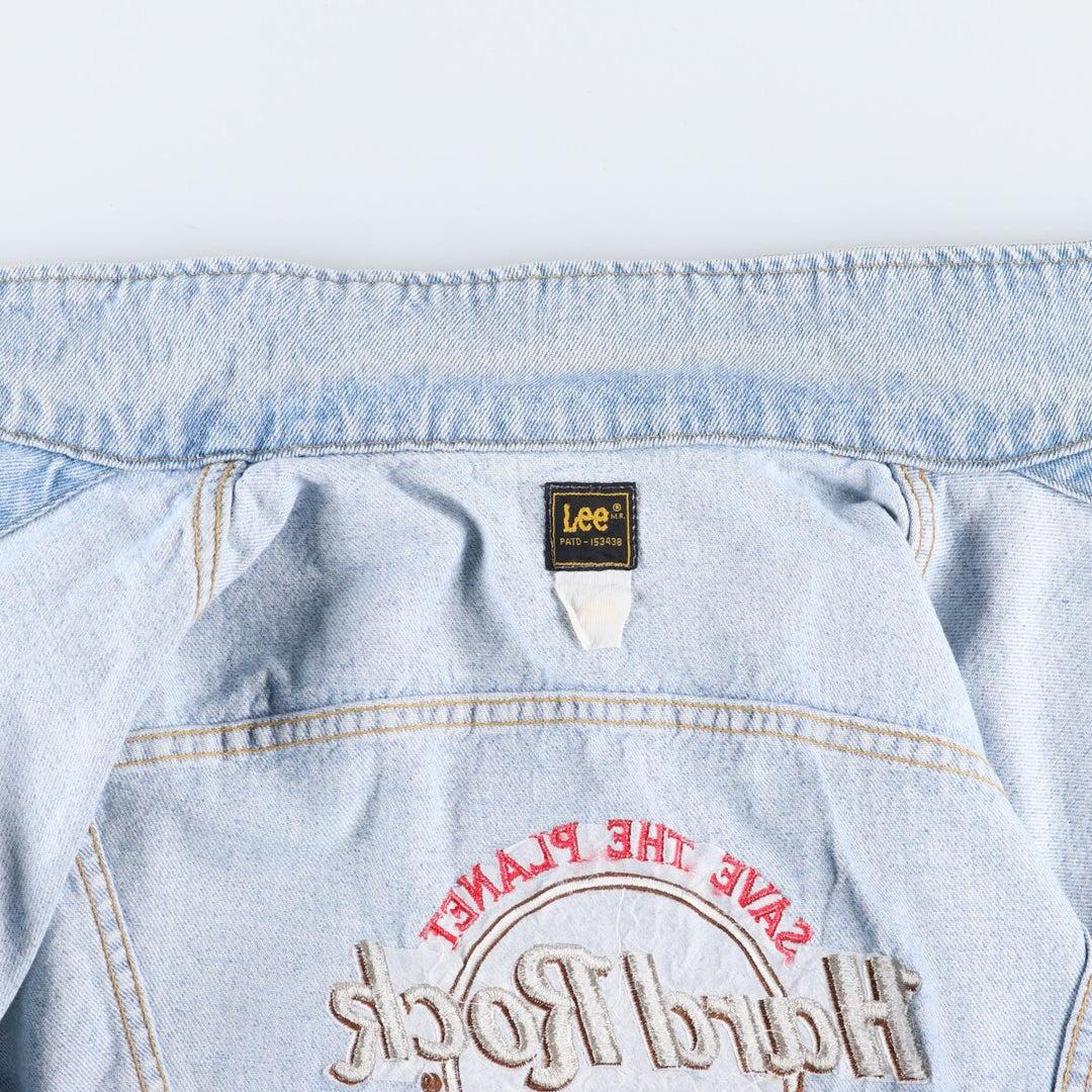 80s~ Lee HARD ROCK CAFE Denim Jacket G-Jean Men's XXL Vintage /eaa521505