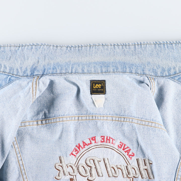 80s~ Lee HARD ROCK CAFE Denim Jacket G-Jean Men's XXL Vintage /eaa521505