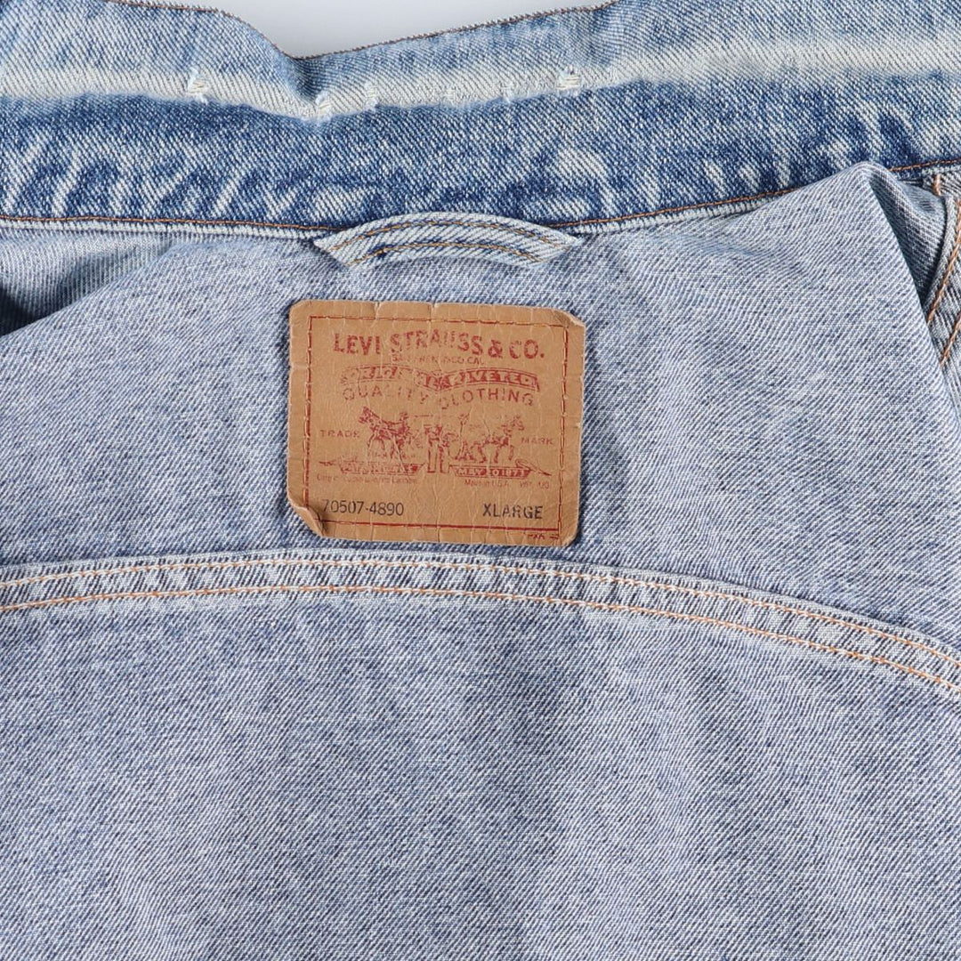90'S Levi's 70507-4890 denim jacket, denim jacket, made in USA, men's XL equivalent, vintage /eaa521508